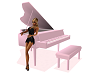 Pink Piano with 5 poses