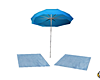 Blue Beach umbrella and
