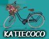 Cute garden flower bike