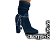 Navy Blue Ankle Boots