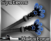 :S: Feather Hair Pins Bl