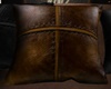 [EB]BROWN LEATHER PILLOW