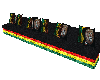 Long 10 seat Rasta couch