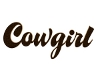 ANIMATED COWGIRL SIGN