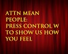 ATTN:Mean People Sign ;)
