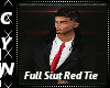 Full Suit Red Tie