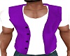 Purple vest white shirt