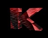 Letter K red and black 