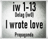 I wrote love/Propaganda