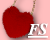 Red Heart Fur Bag