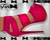 Pink Red Platform Heels