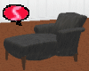 S. lounge chair black