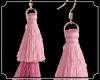 Pink HoopTassel Earrings