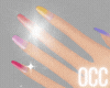 Occ. colorful ombre nail