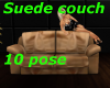 Couch suede 10 pose