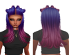 pink/purple bow hair