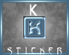 Letter K-2 Sticker *me*