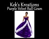 Purple Velvet Ball Gown