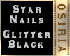 Star Finger Nails Black