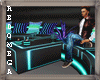 Blue Neon Club Sofa