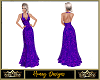 Halter Gown Purple Swirl