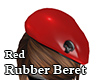 Rubber Beret F Red