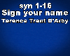 Sign your name across