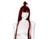Red bun hair