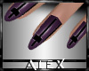 *AX*Cross Purple Nails