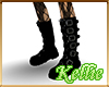 Black boots with buckles