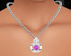 Silver necklaces (Purple