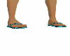pretty blue flip flops