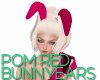 Bun! Pom Red Bunny Ears
