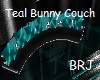 Teal Bunny Club couch
