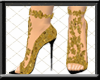 ! Flower Stilettos Gold