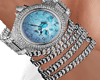 silver watch *M