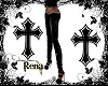 Blk Gothic Cross Cutout