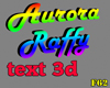 aurora raffy text 3d