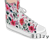 by. Pink Floral Converse