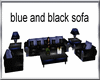 (TSH)BLUE N BLACK SOFA 