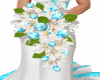 teal wedding flowers