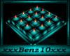 ^Teal Candles In Tray