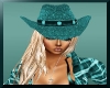 ~T~Teal Cowgirl Hat