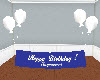 sugs banner and balloons