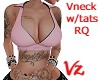 Vneck Crop Pink w/Tats