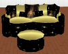 []Golden cuddle sofa