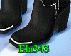 E+Black Denim Boots