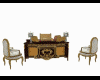 Baroque desk + chairs