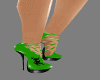 cute green high heels