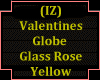 Globe Glass Rose Yellow